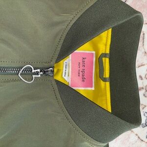 Kate Spade Green Jacket with Heart Zipper